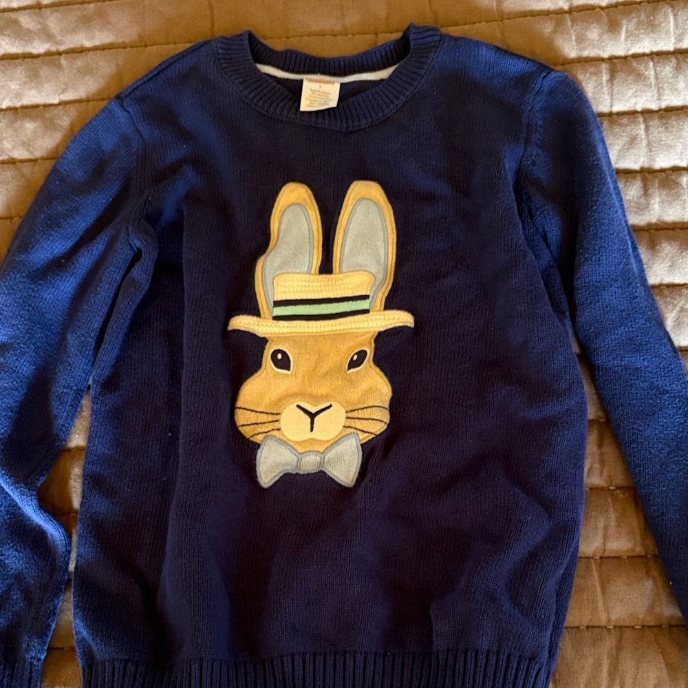Gymboree Navy Sweater with Bunny Design